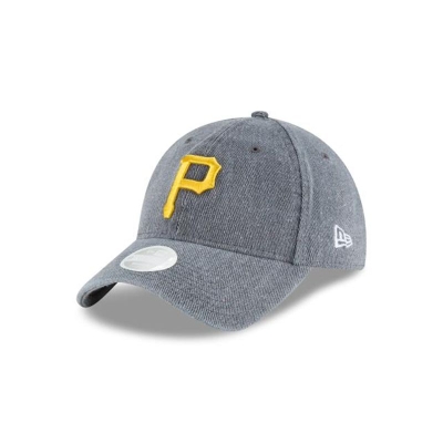 Pittsburgh Pirates Gorra | New Era MLB Faded Denim 9twenty Adjustable Cap Mexico - Grises